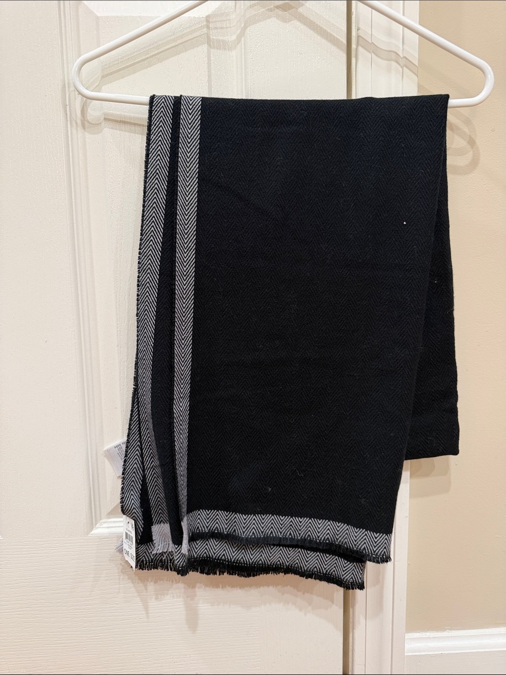 Alfani Black and Gray Woven Scarf